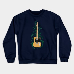 Butterscotch T-Style Electric Guitar Flowering Vines Crewneck Sweatshirt